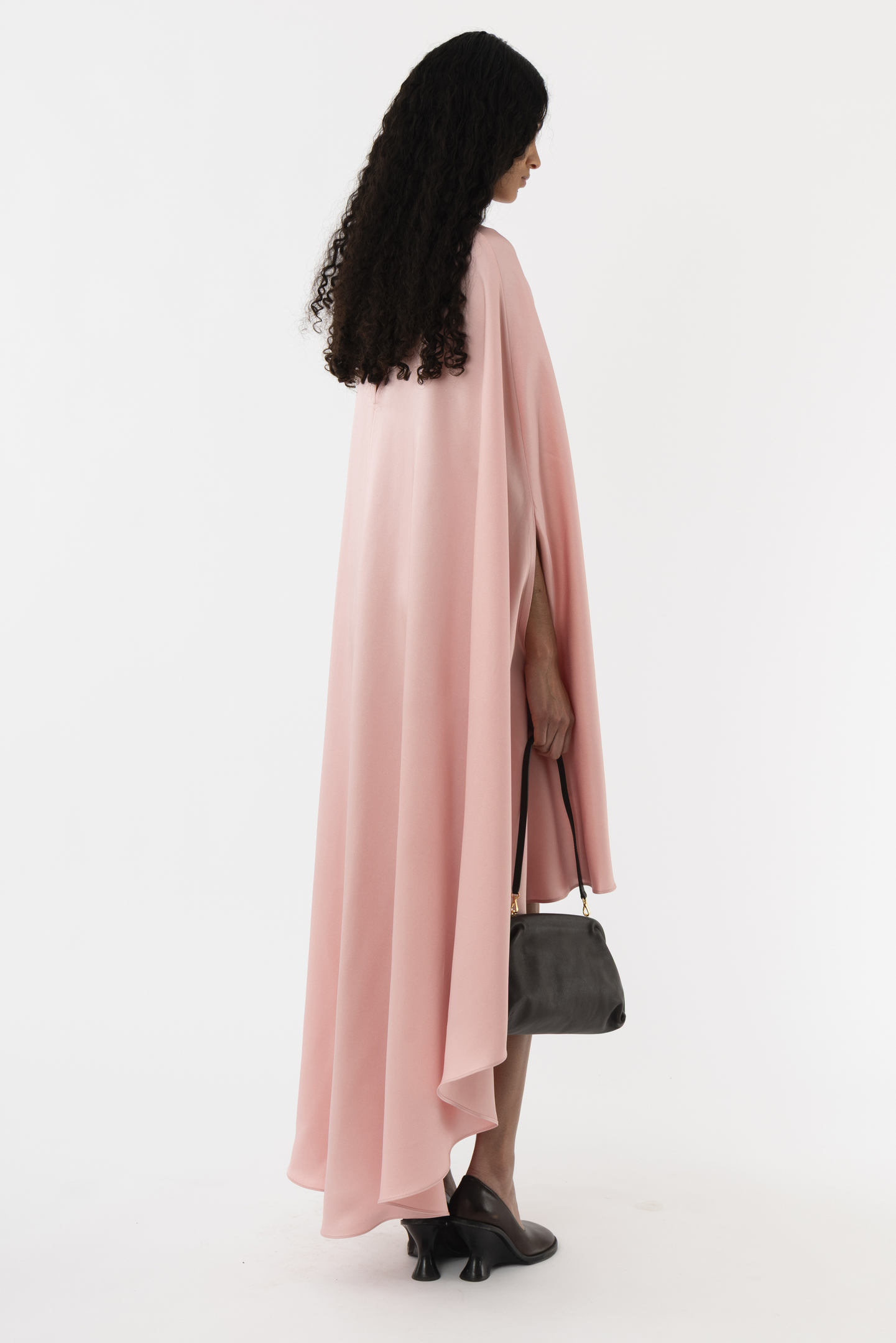 Poncho Turtleneck Maxi Dress