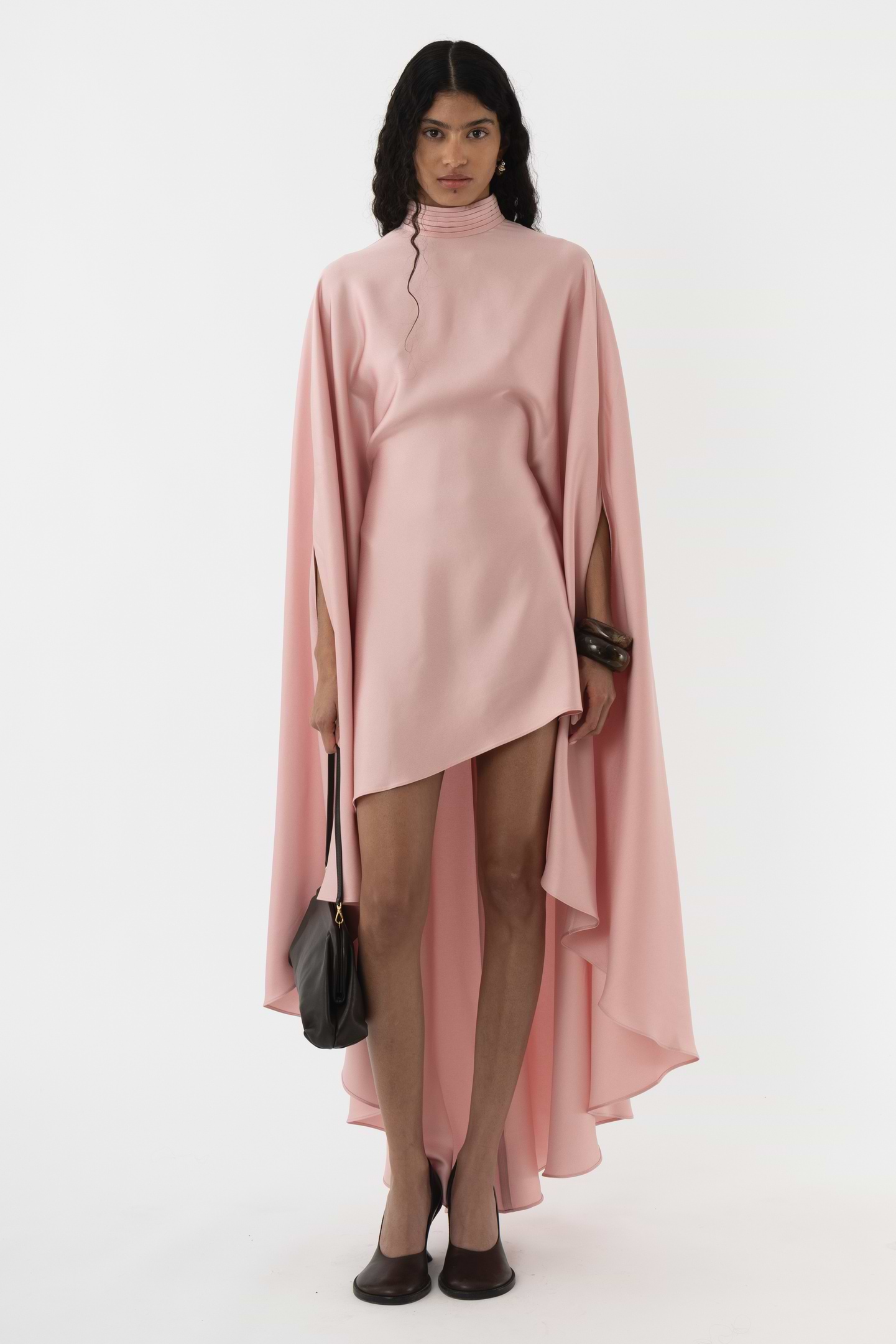 Poncho Turtleneck Maxi Dress - Arakii