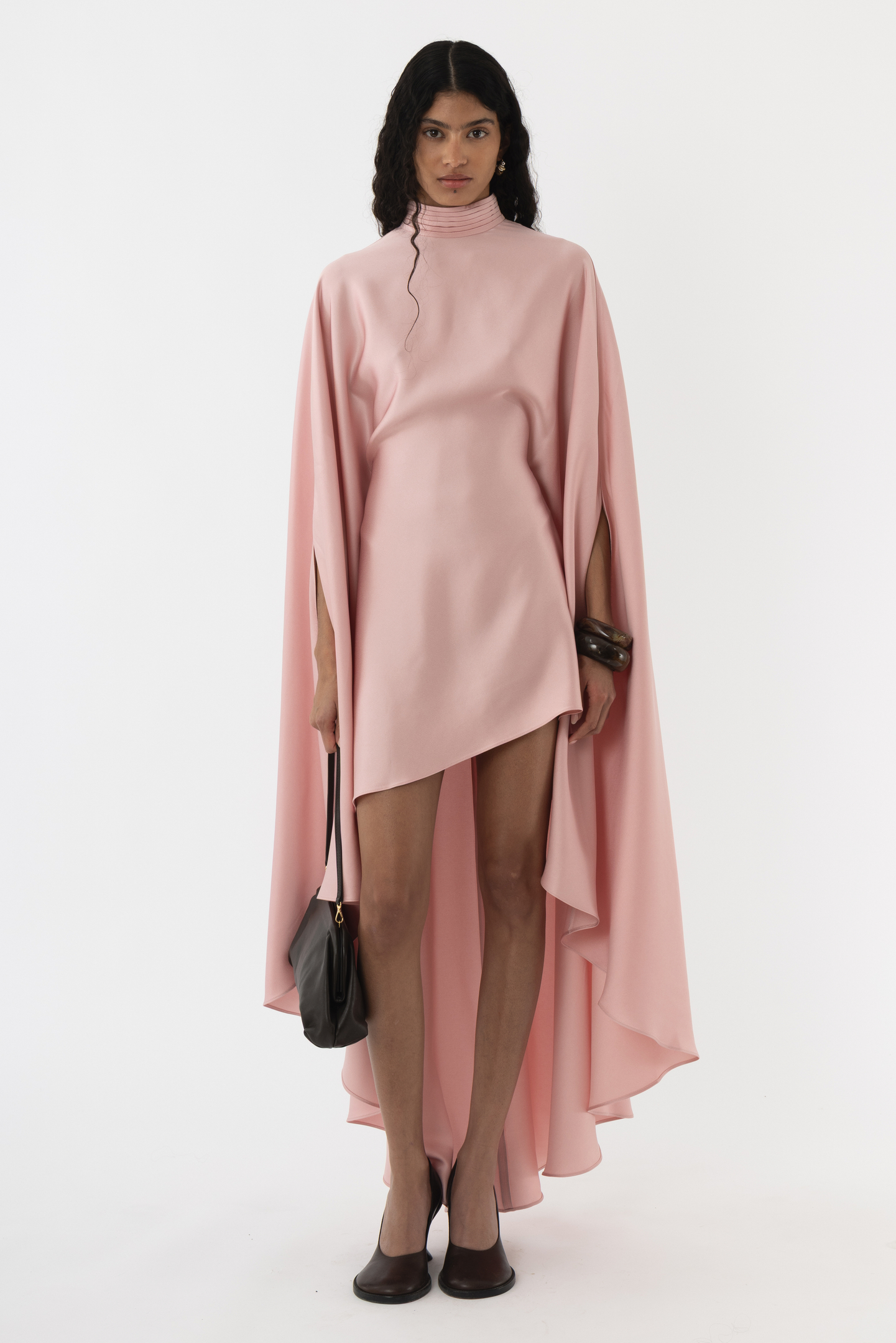 Poncho Turtleneck Maxi Dress