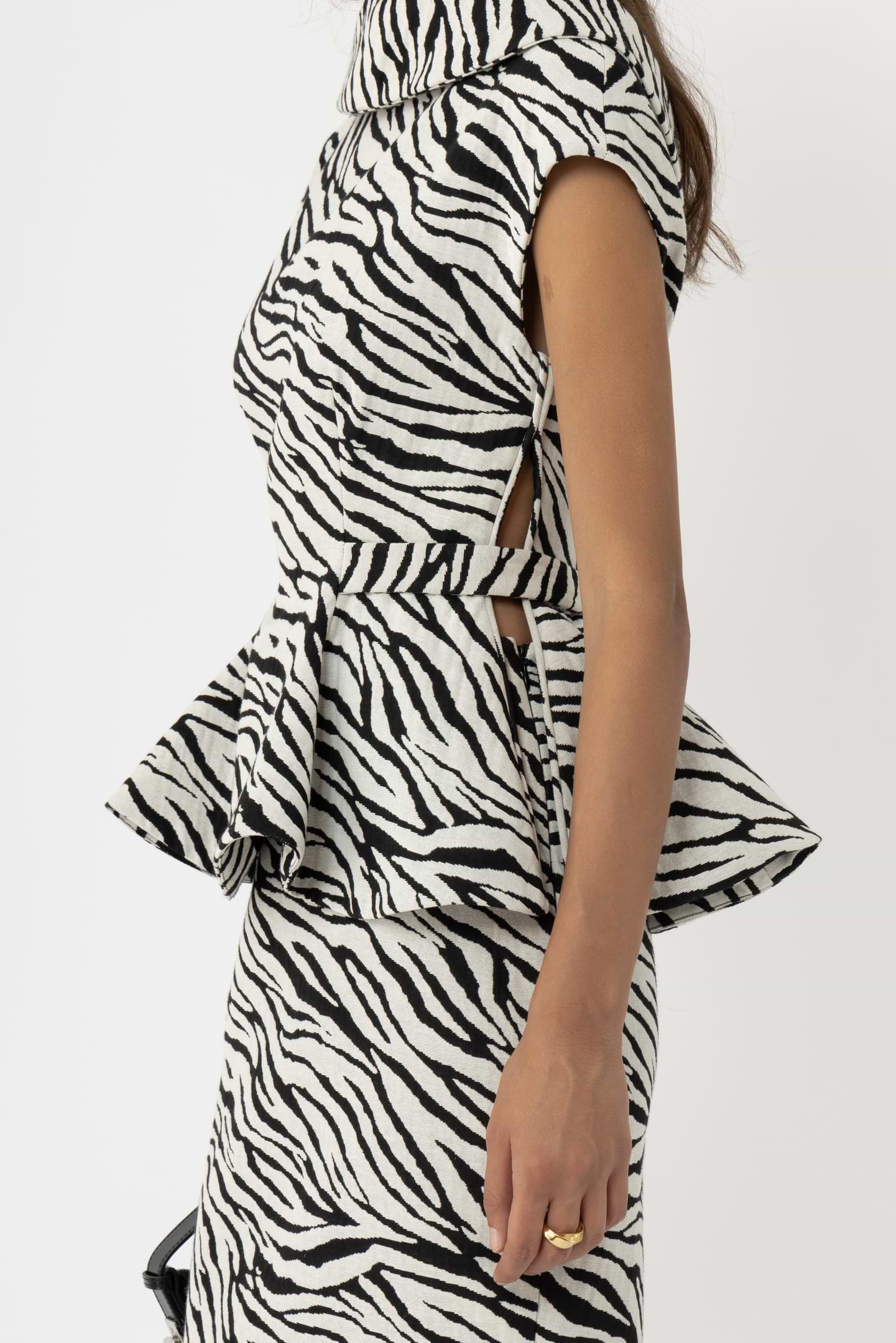 Peplum Boat Neck Top
