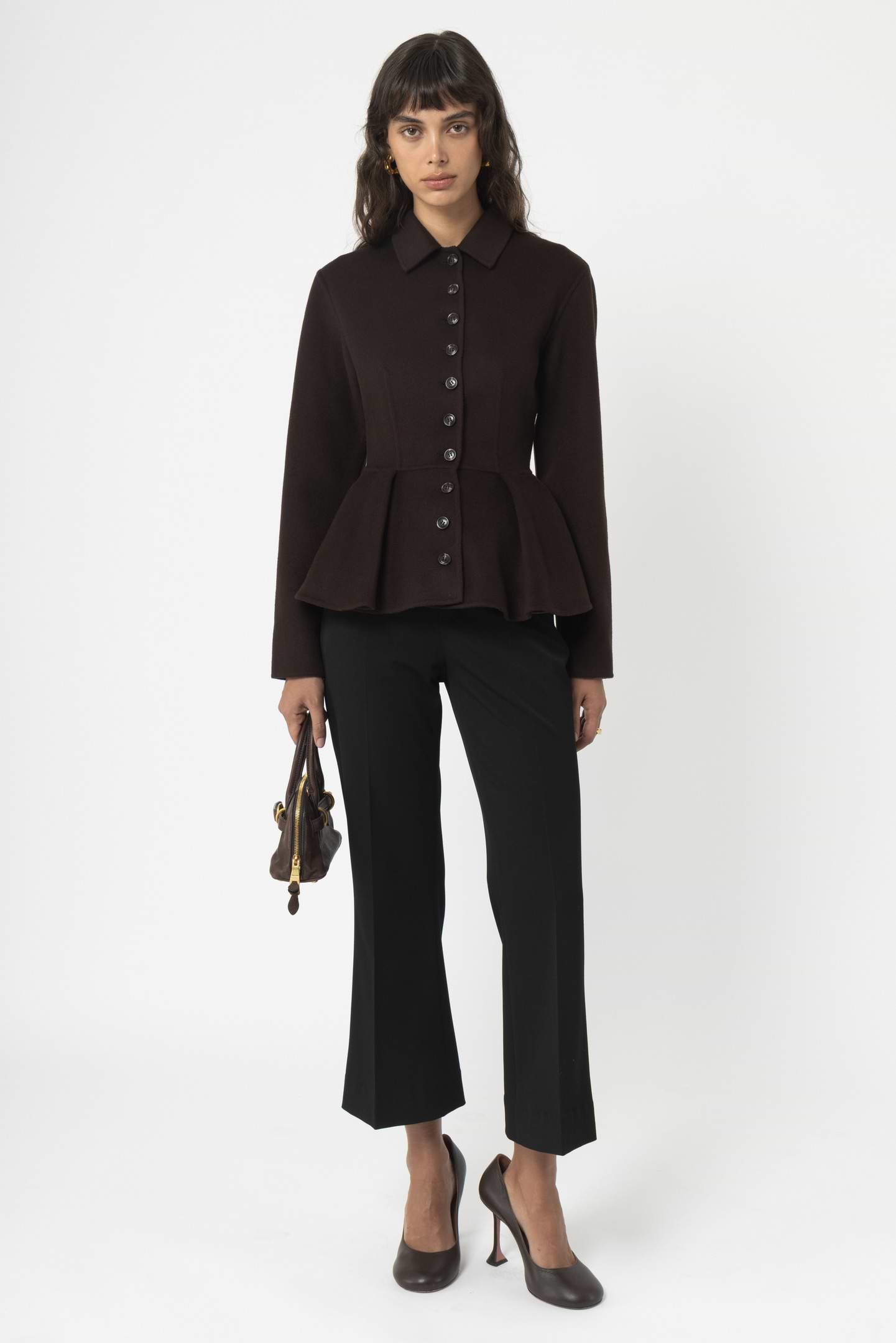 Wool peplum jacket