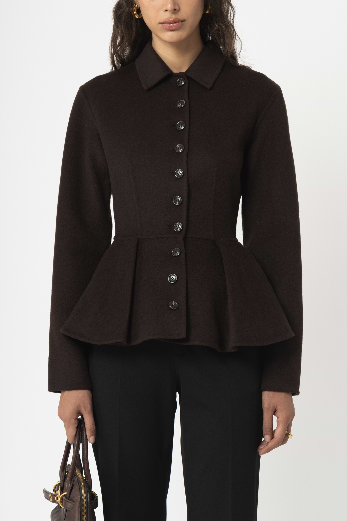 Wool peplum jacket