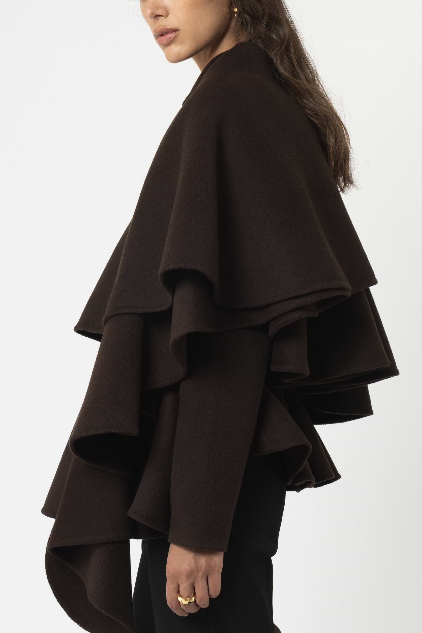 Ruffled Wool Scarf