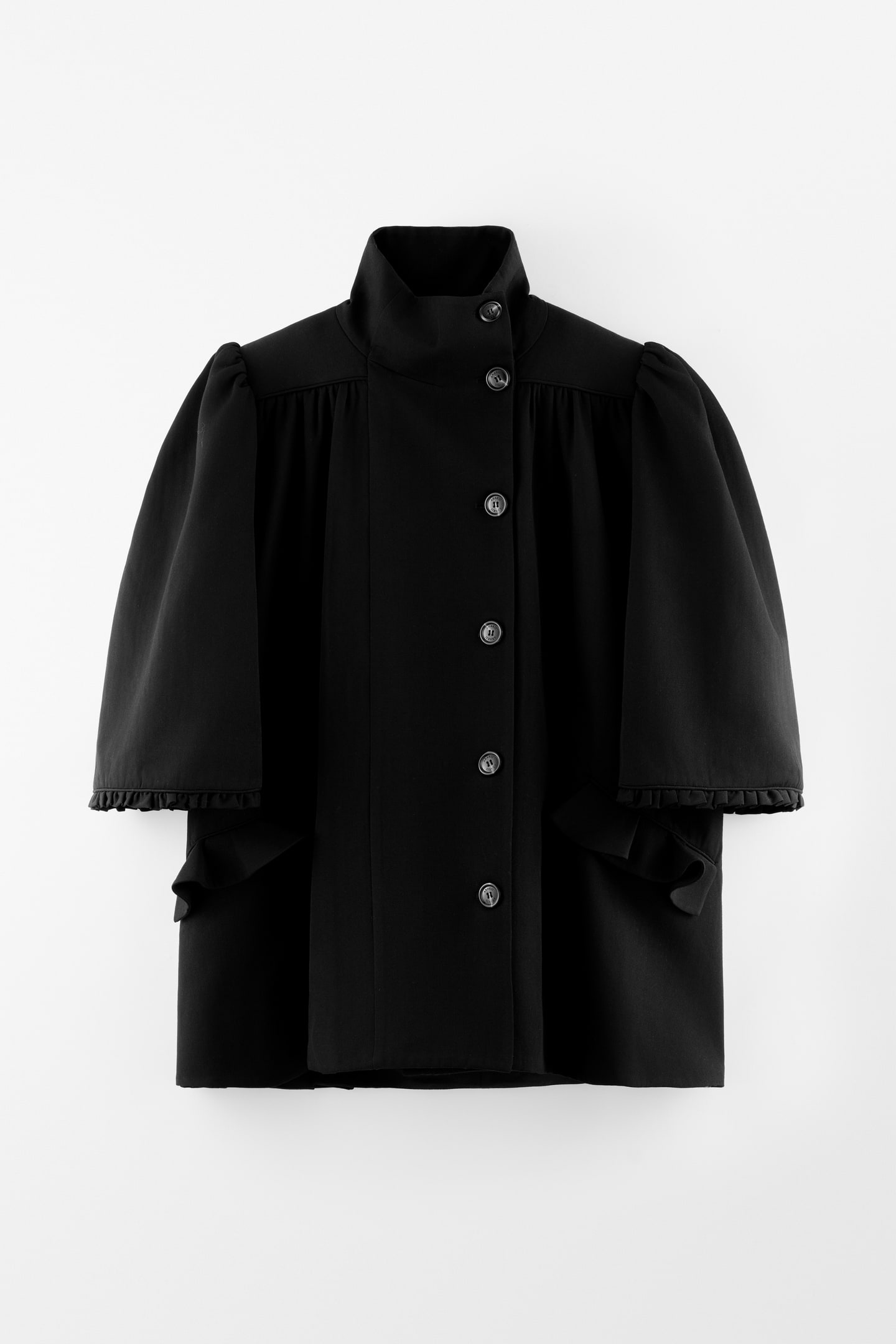 Pleated Frill Trench Coat