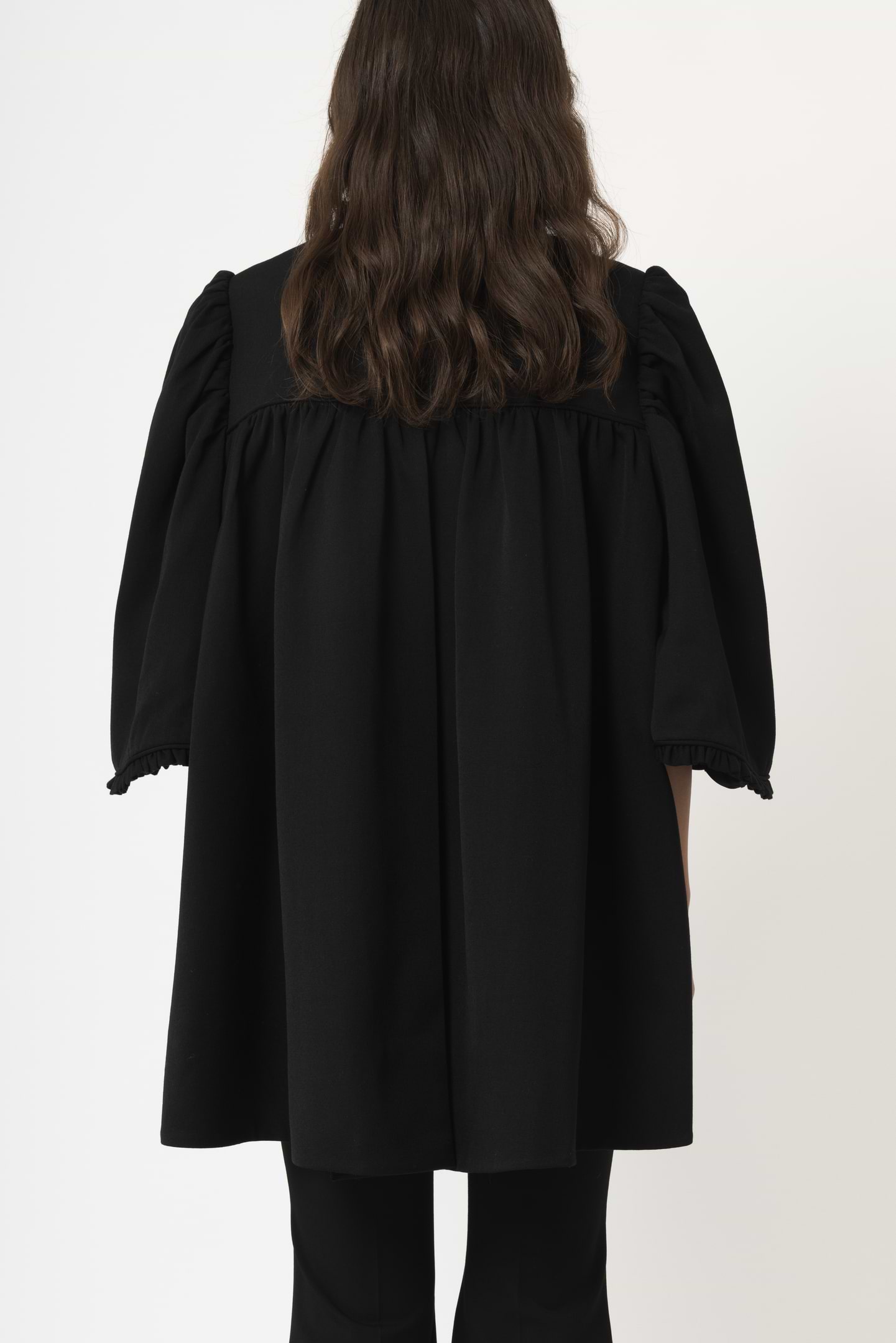 Pleated Frill Trench Coat