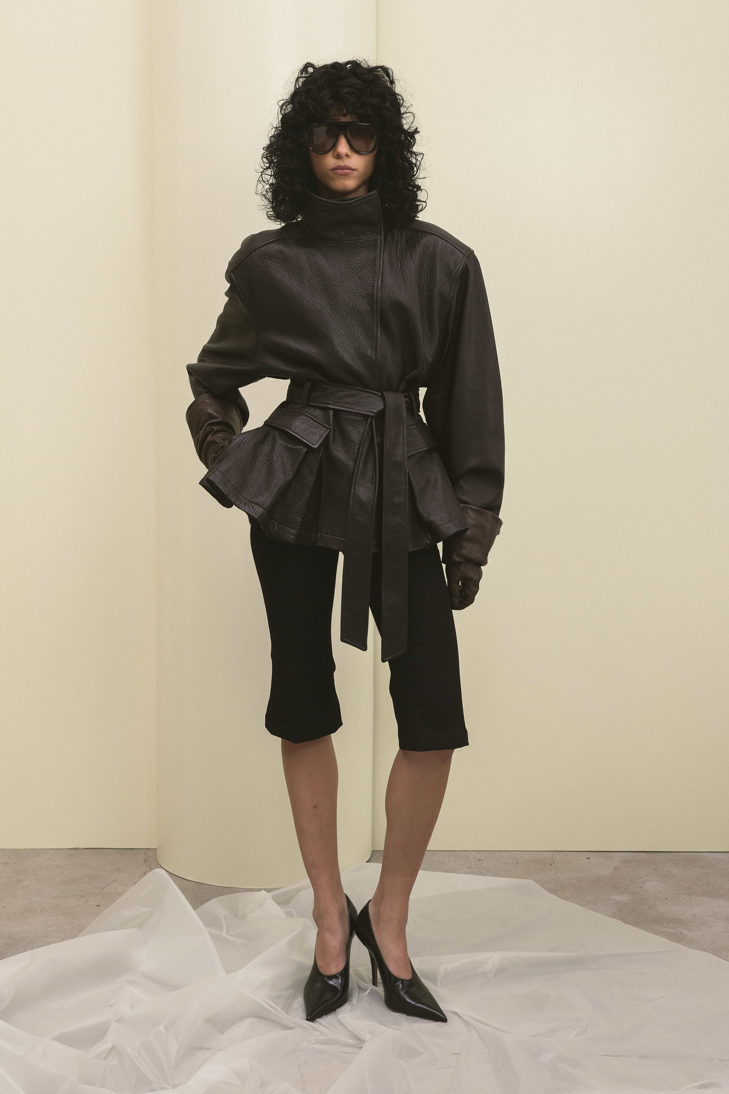 Belted Leather Jacket