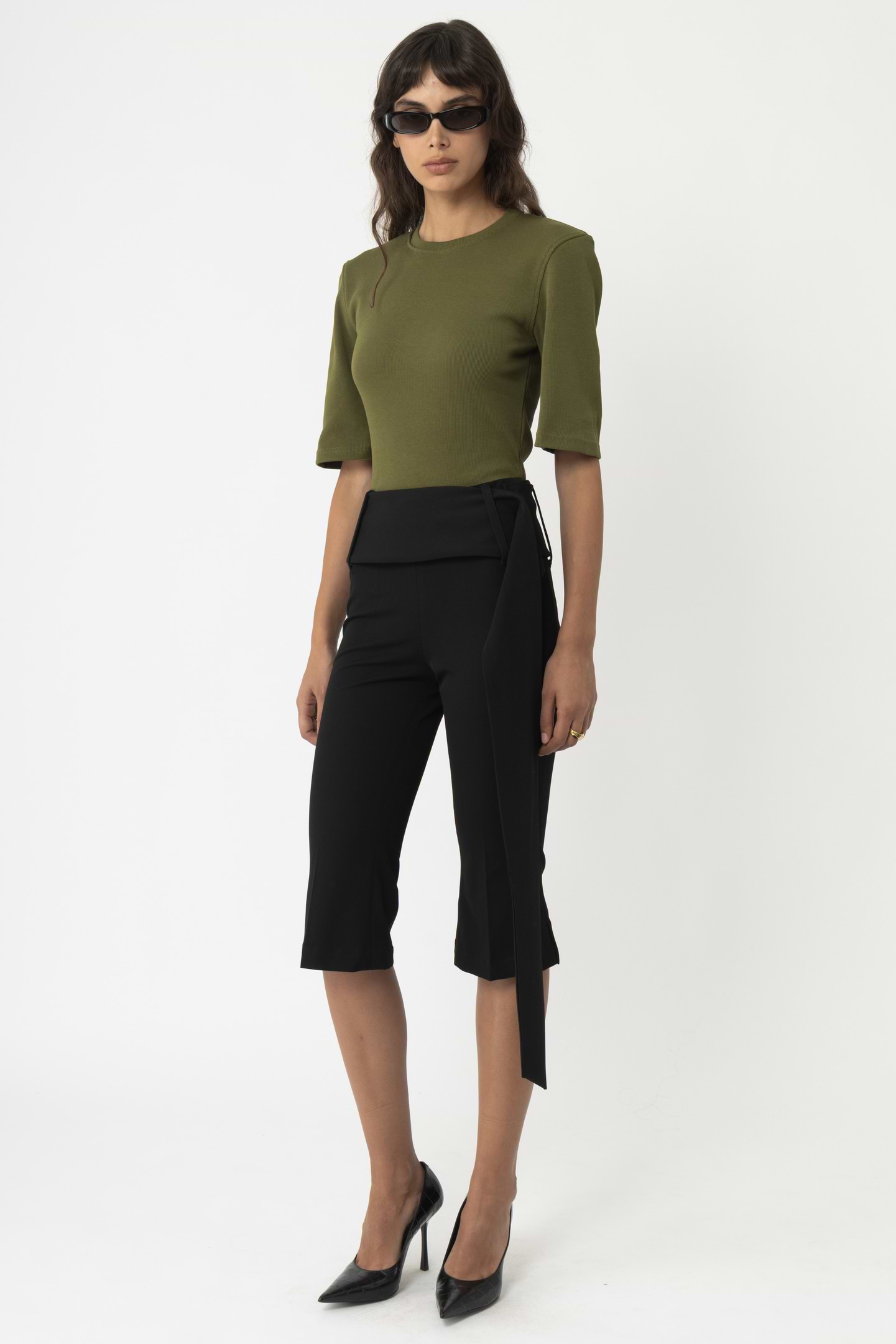 High Waisted Capri Pants