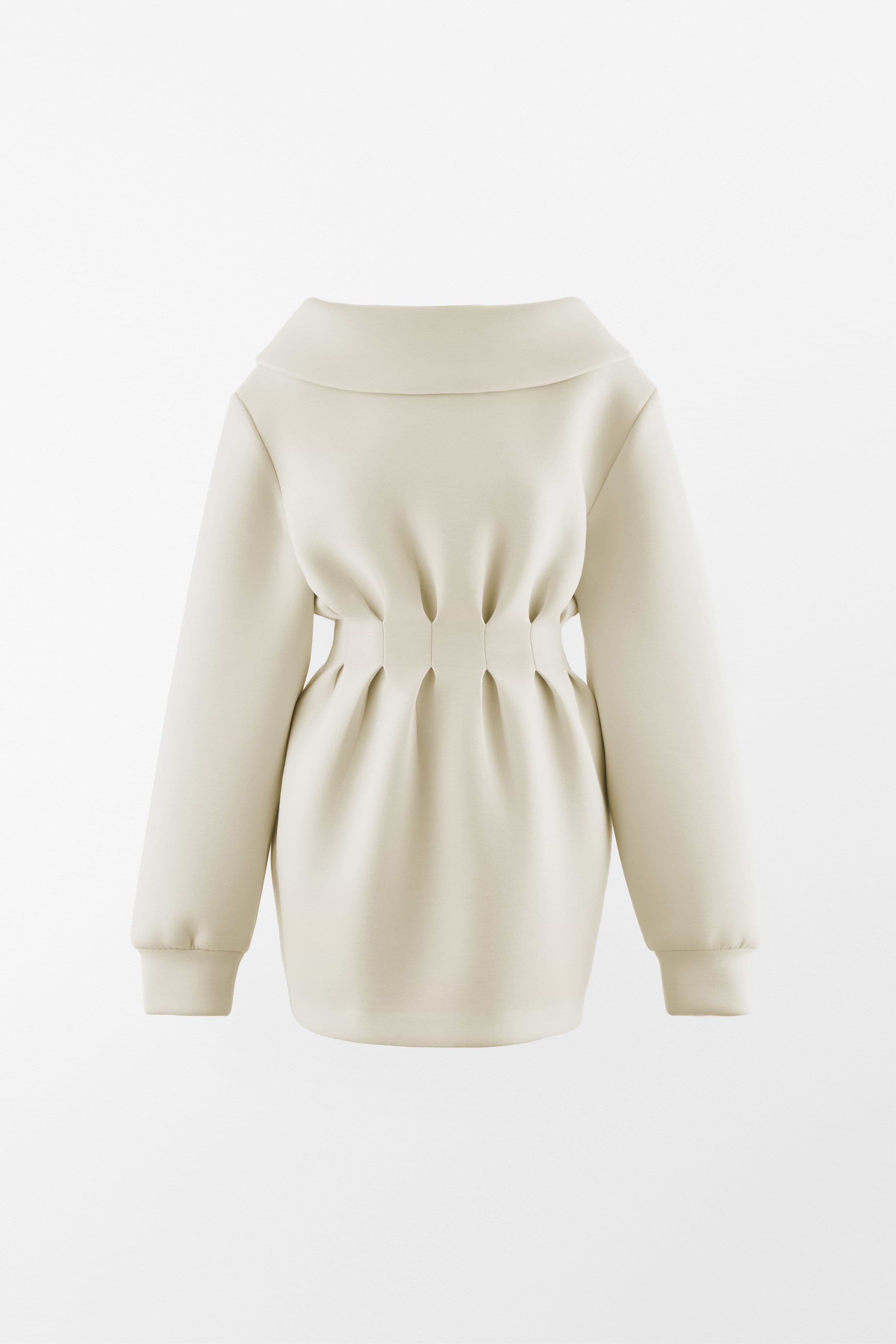 Wide Collar Mini Dress