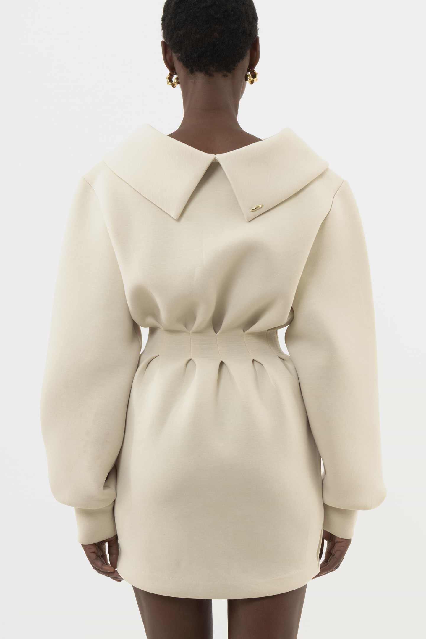 Wide Collar Mini Dress