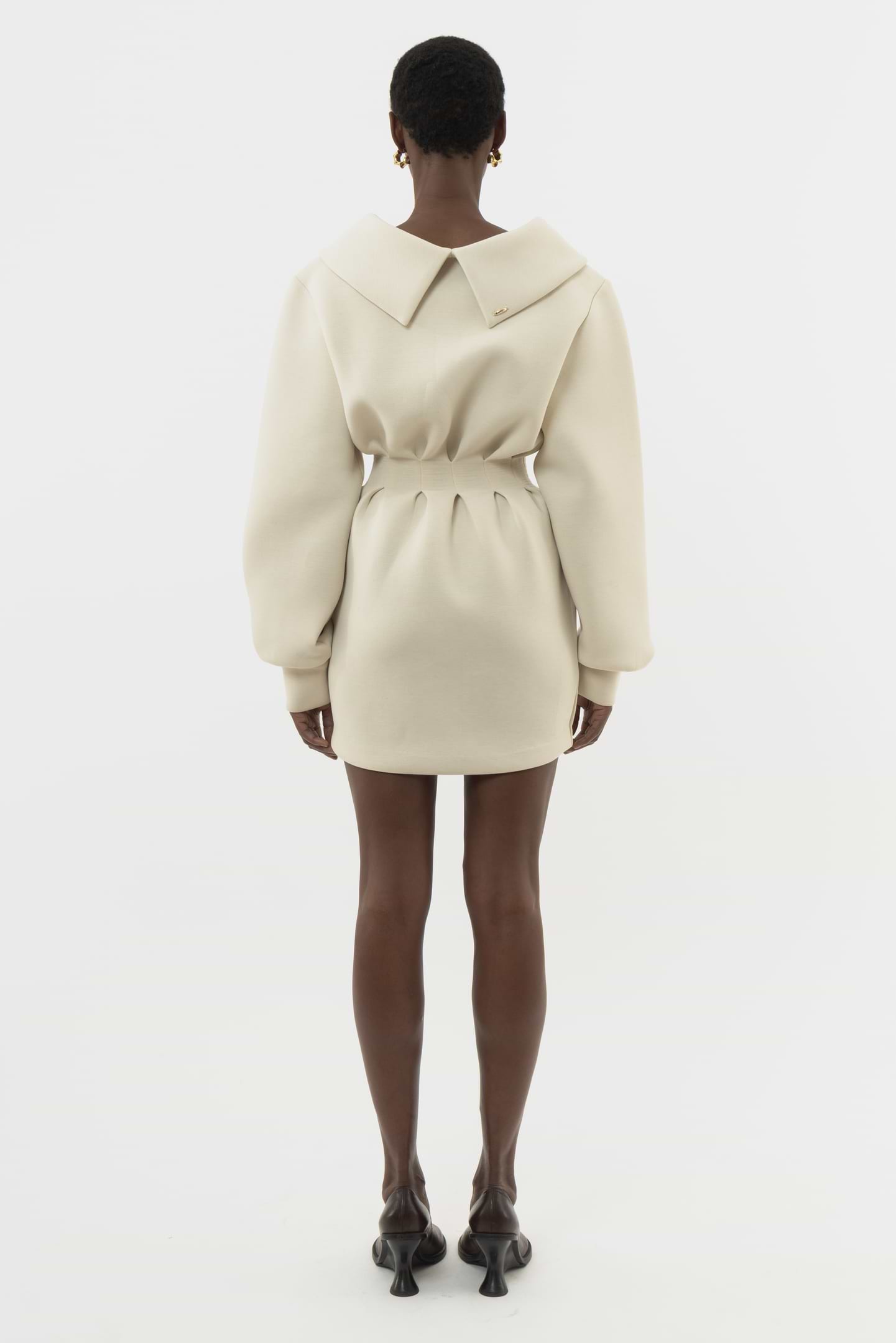Wide Collar Mini Dress