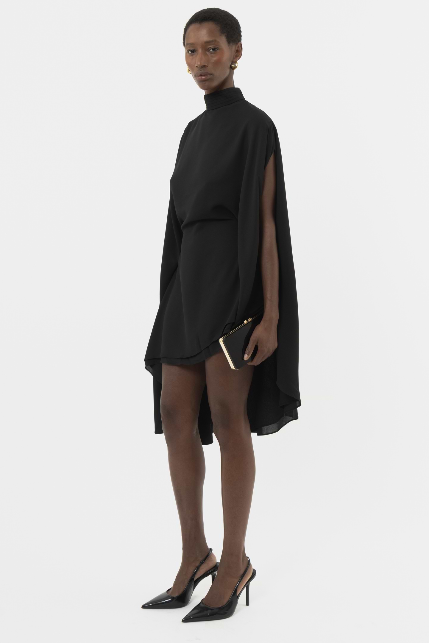Poncho Turtleneck Dress