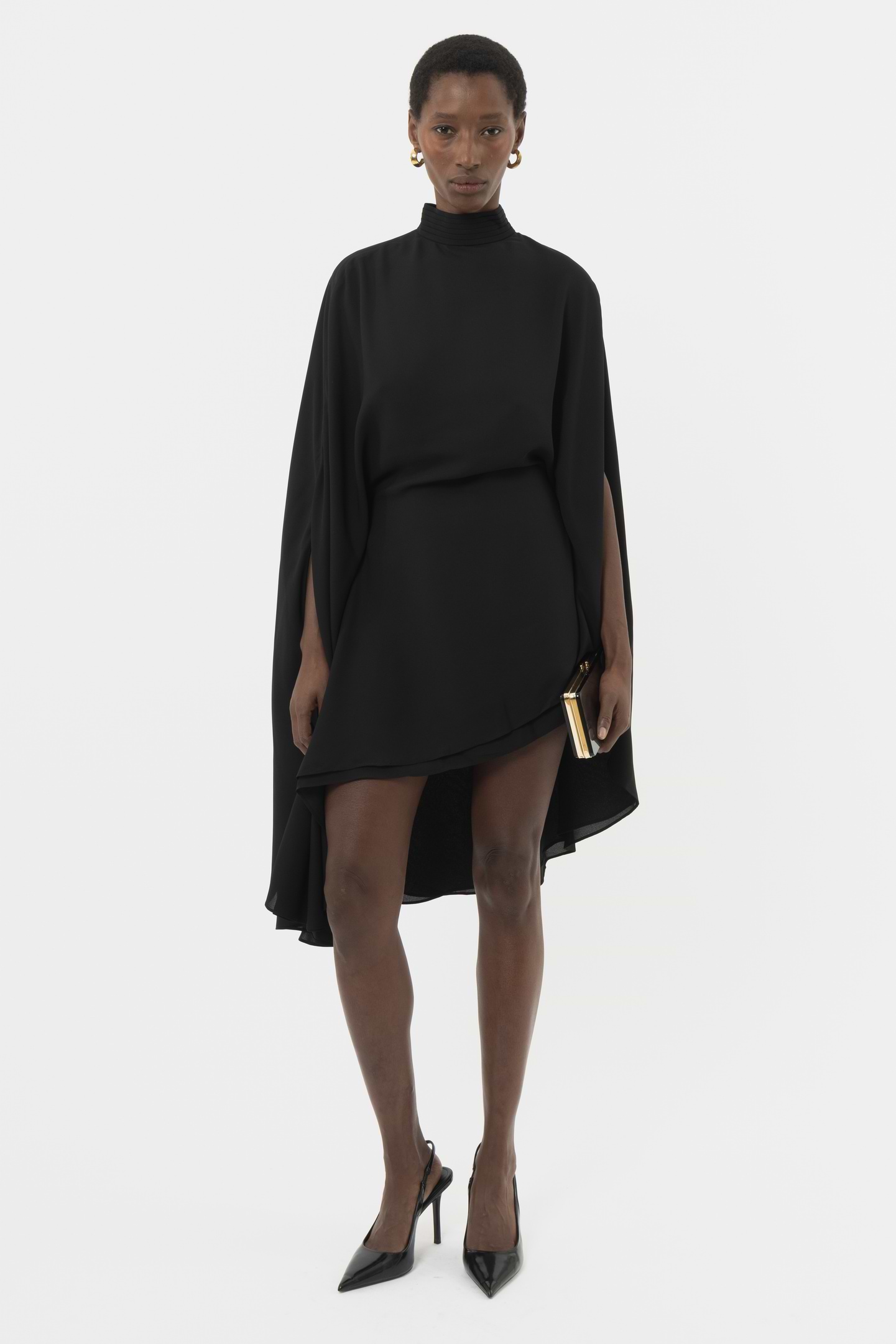 Poncho Turtleneck Dress