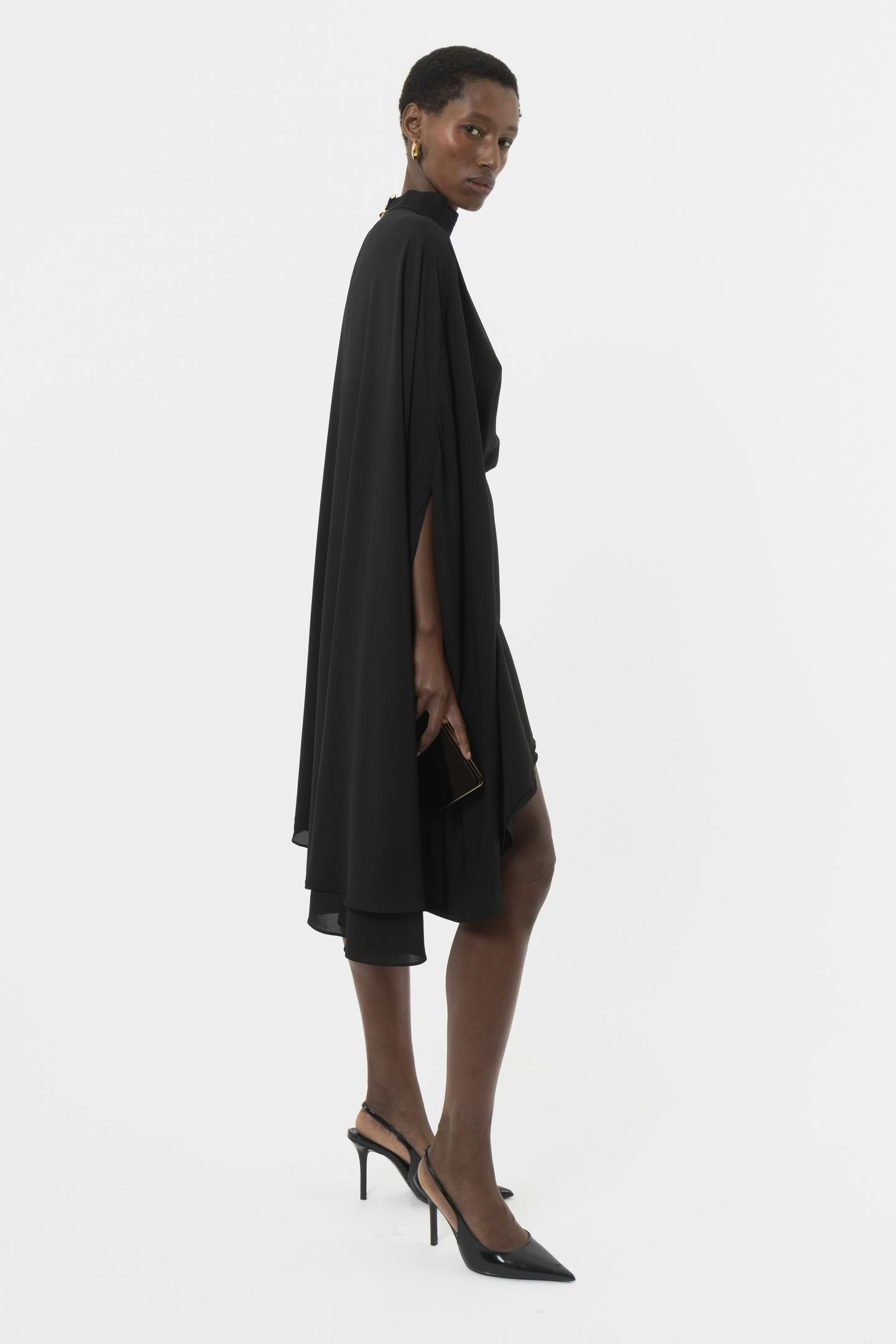 Poncho Turtleneck Dress