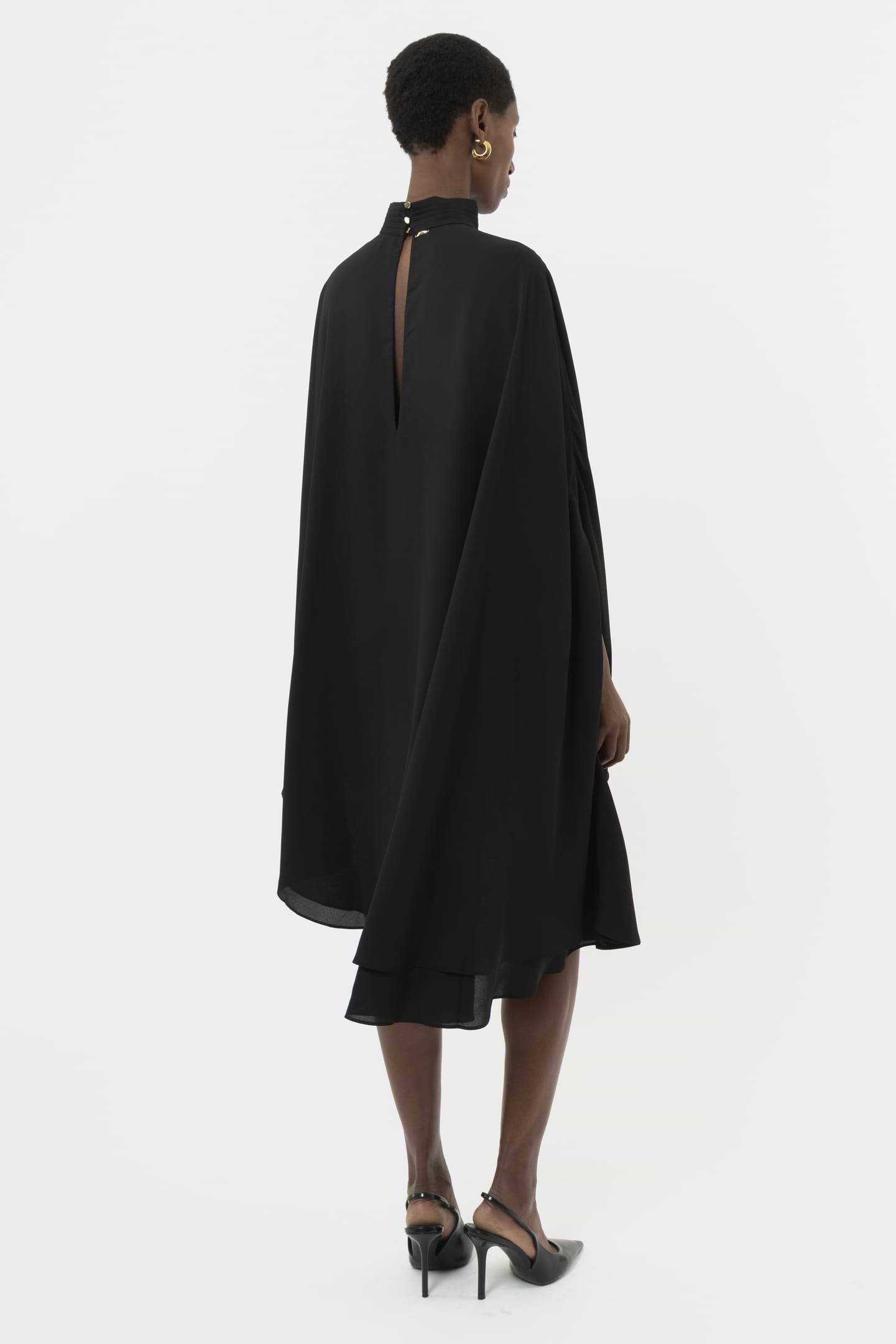 Poncho Turtleneck Dress