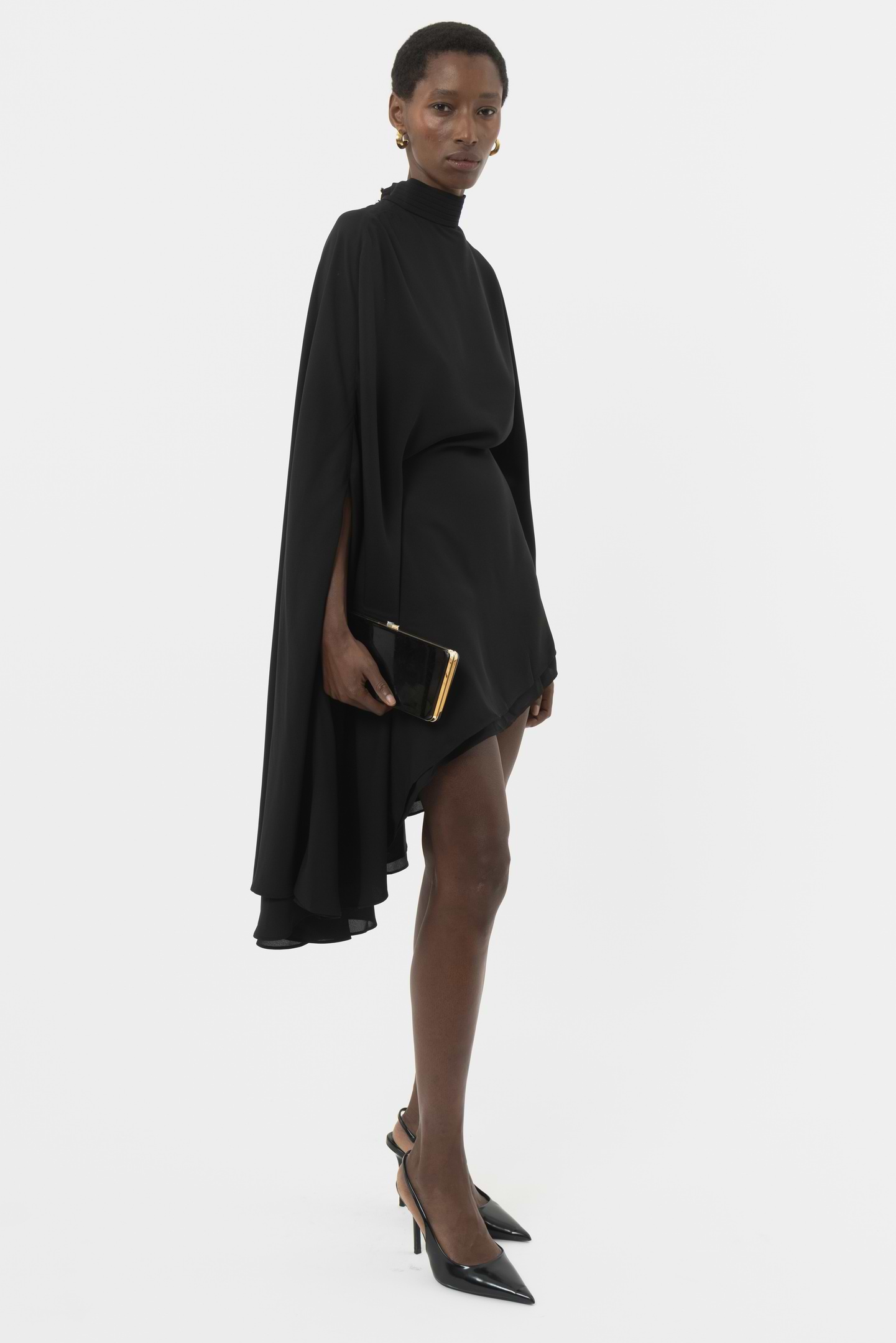 Poncho Turtleneck Dress