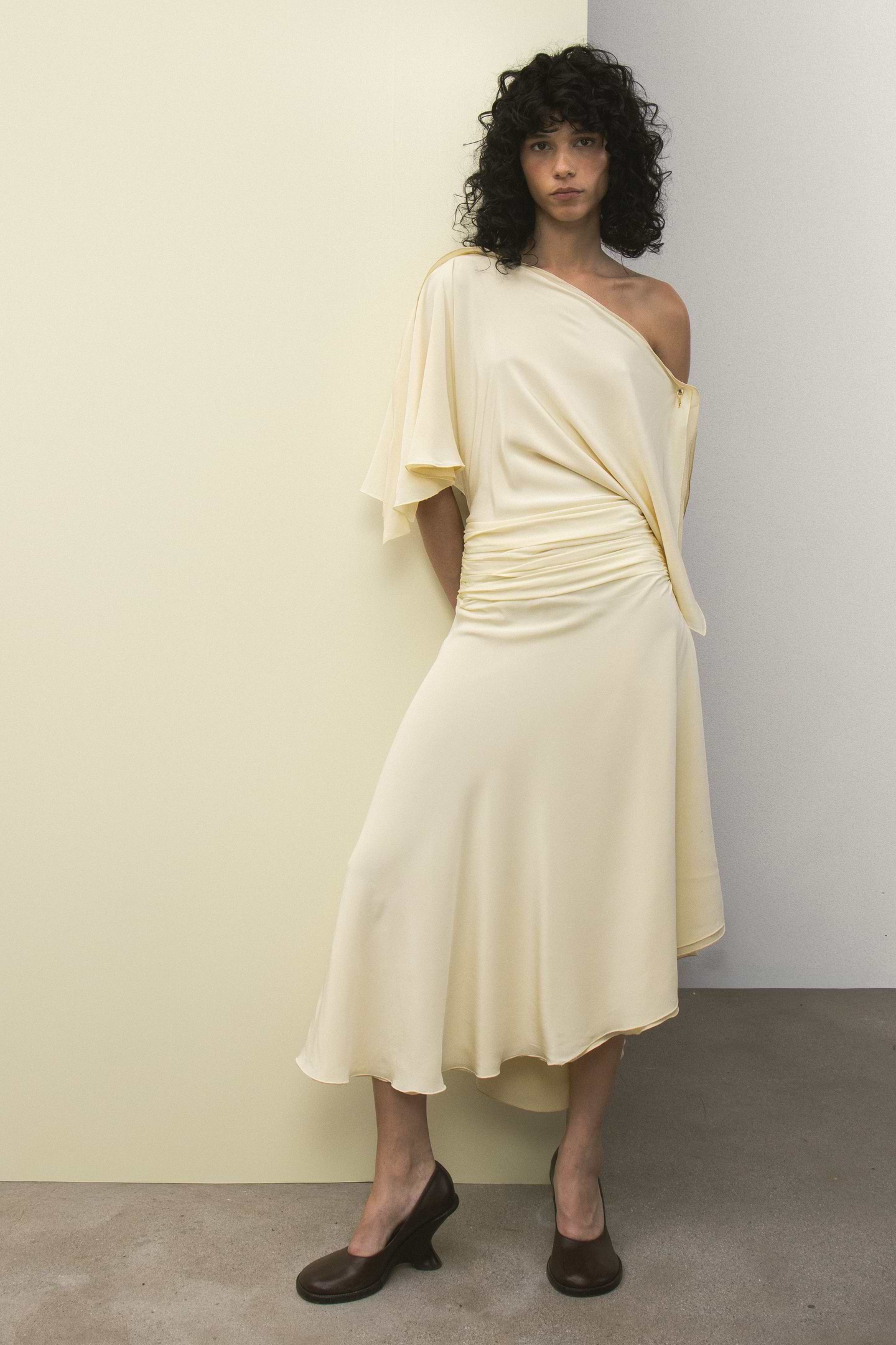 Asymmetric Silk Dress