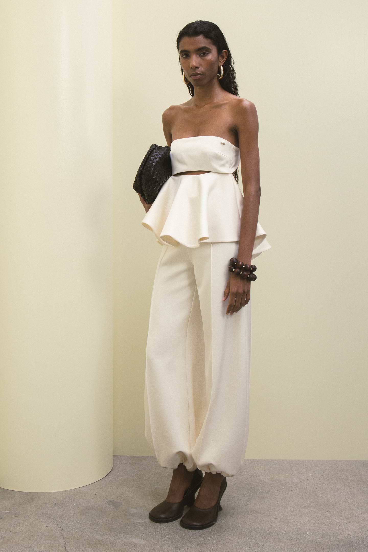 Tailored Peplum Bandeau Top