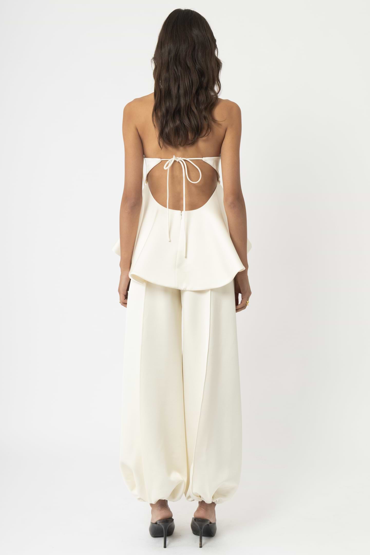 Tailored Peplum Bandeau Top