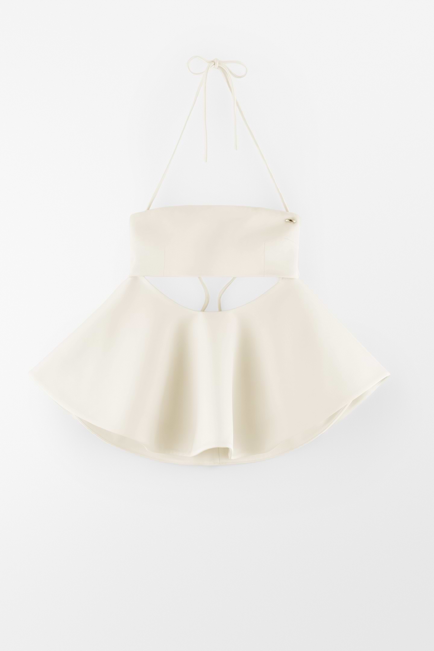 Tailored Peplum Bandeau Top