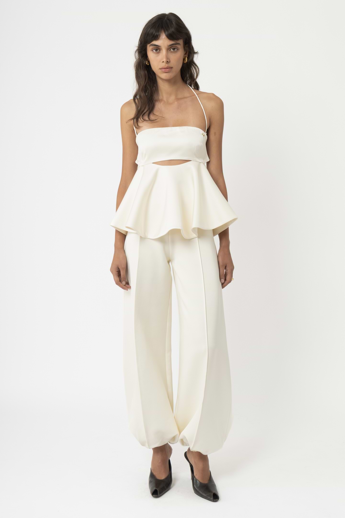 Tailored Peplum Bandeau Top