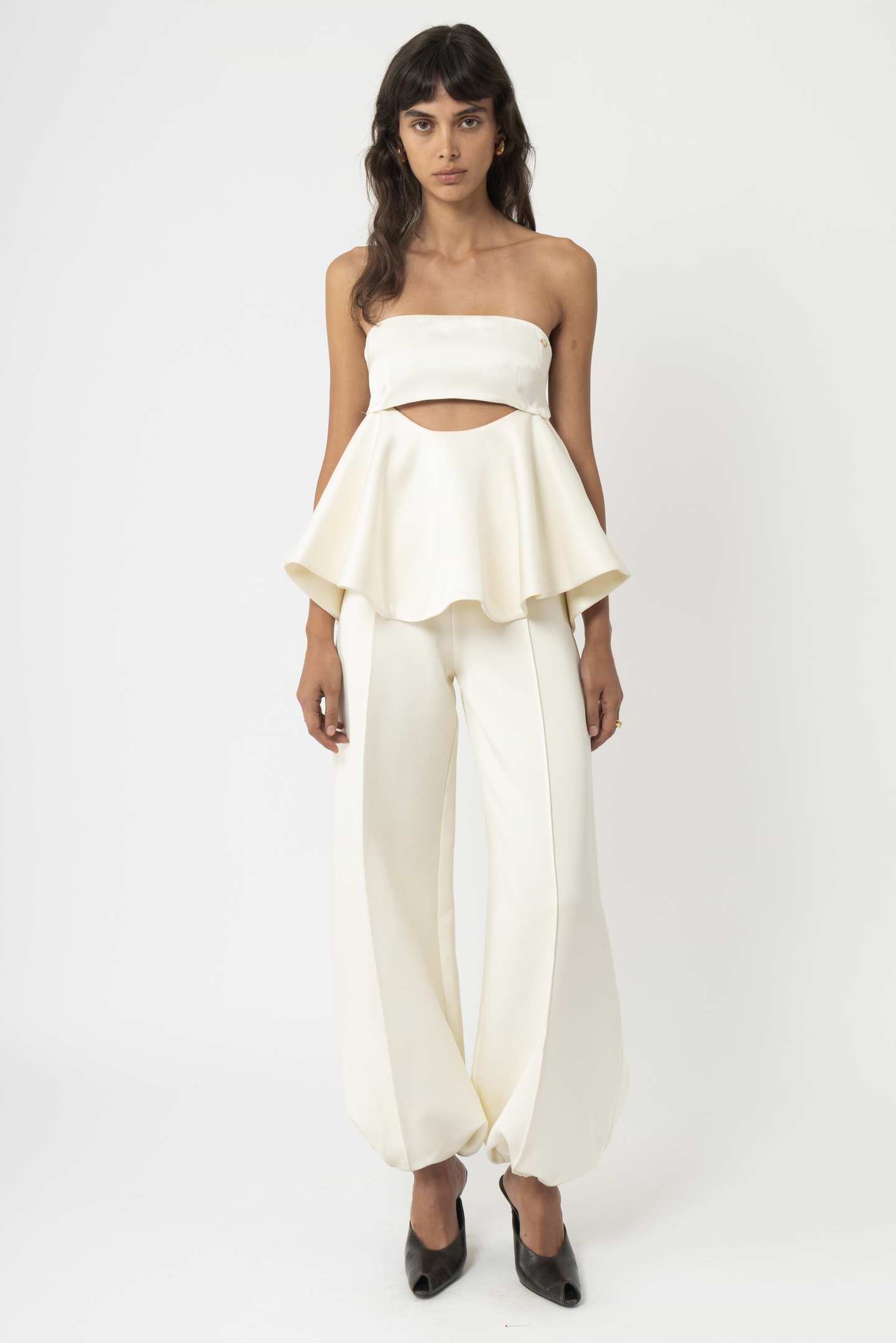 Tailored Peplum Bandeau Top