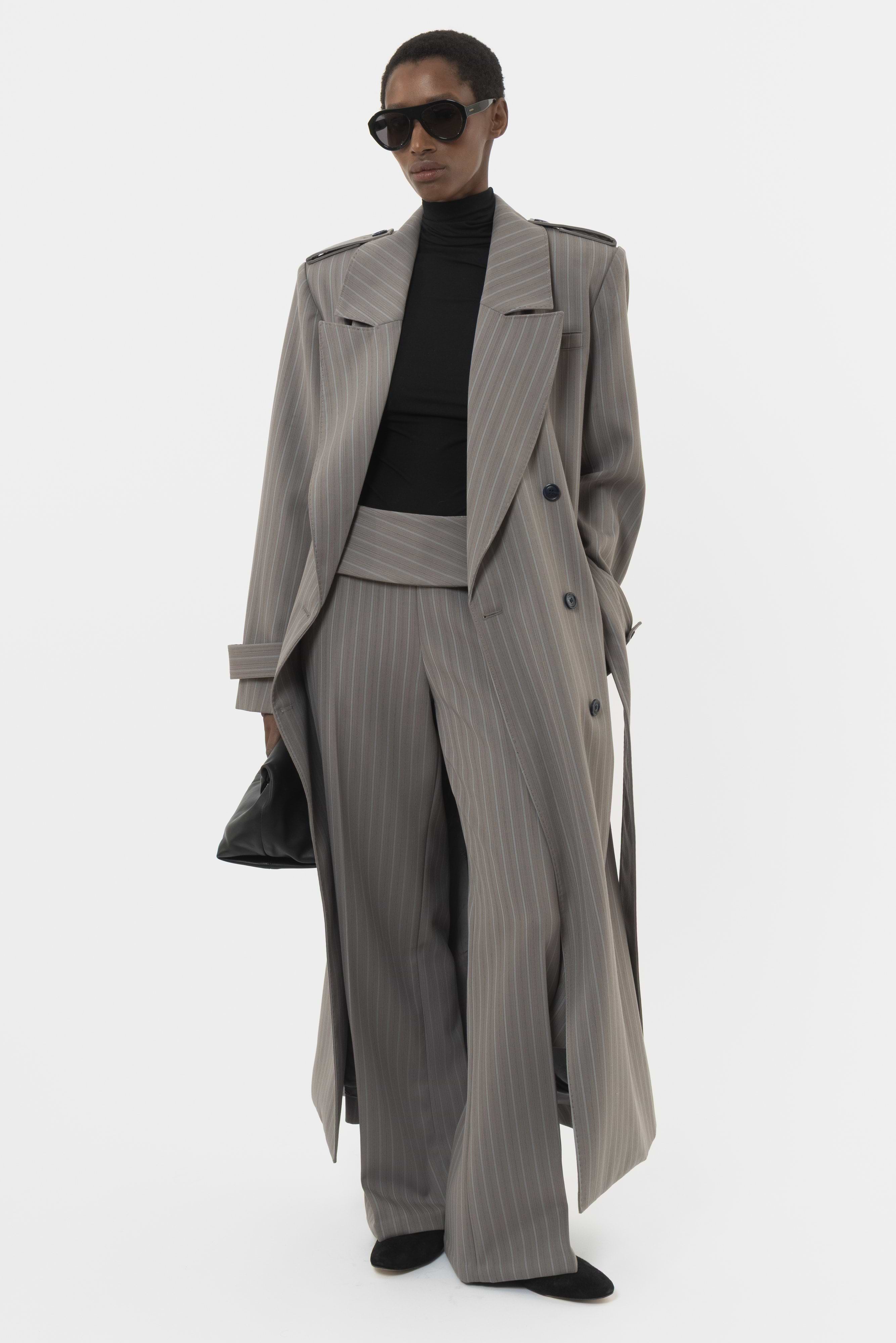 Striped Belted Pants