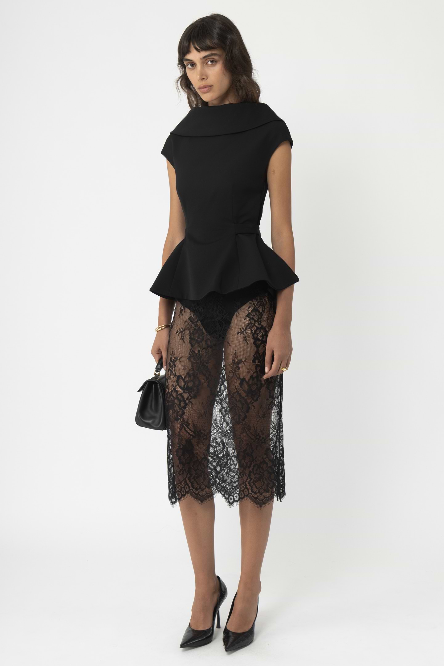 Peplum Boat Neck Top