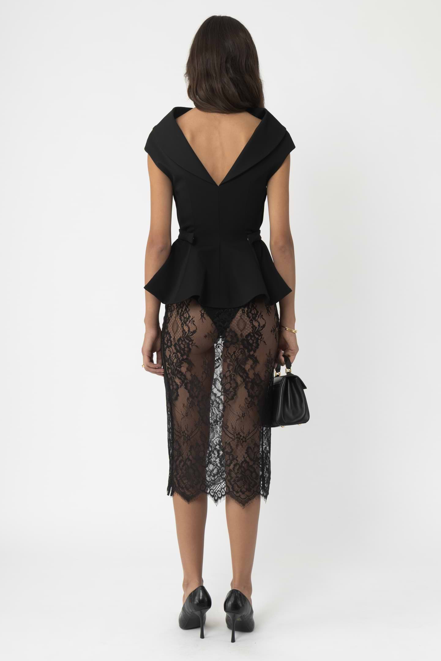 Peplum Boat Neck Top