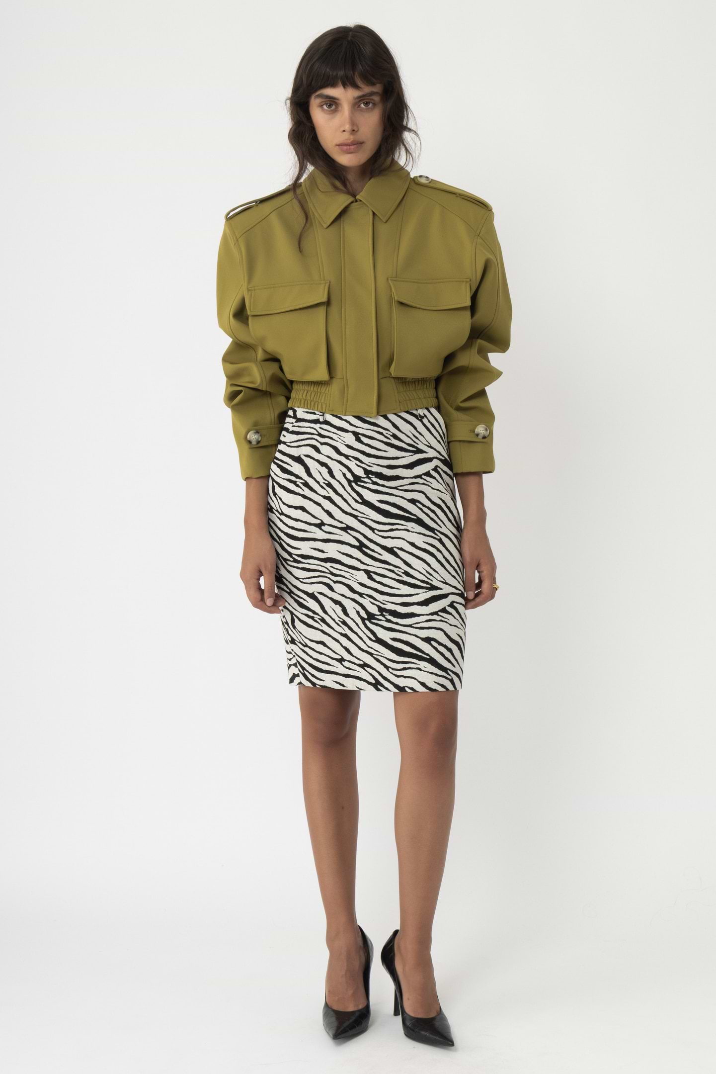 Cropped Frill Jacket