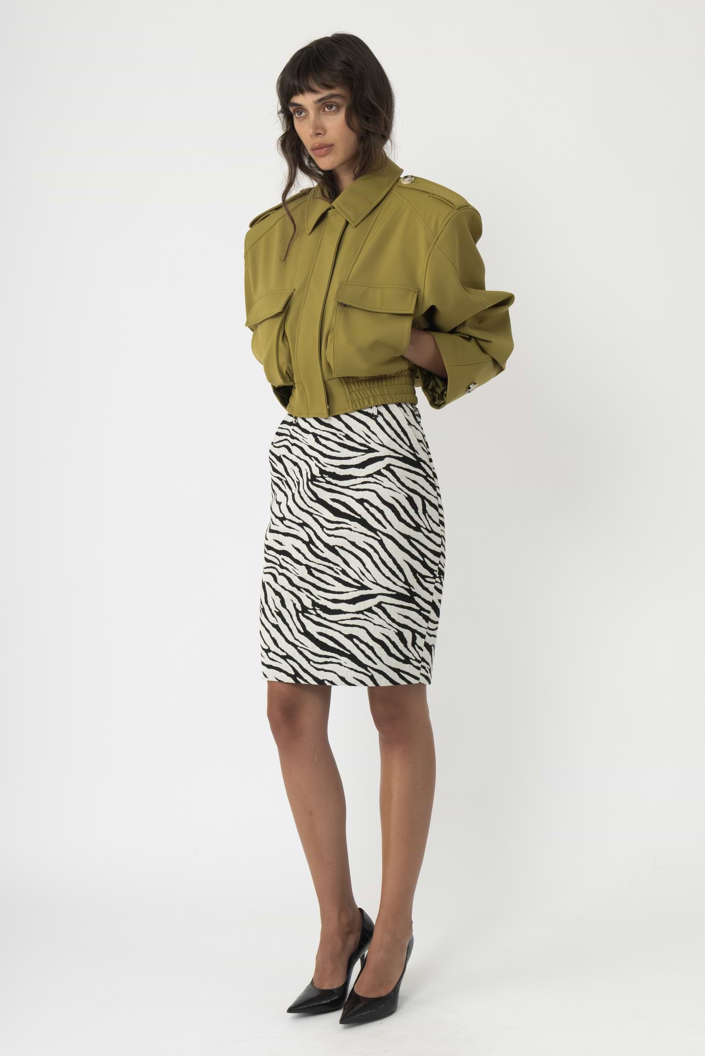 Cropped Frill Jacket