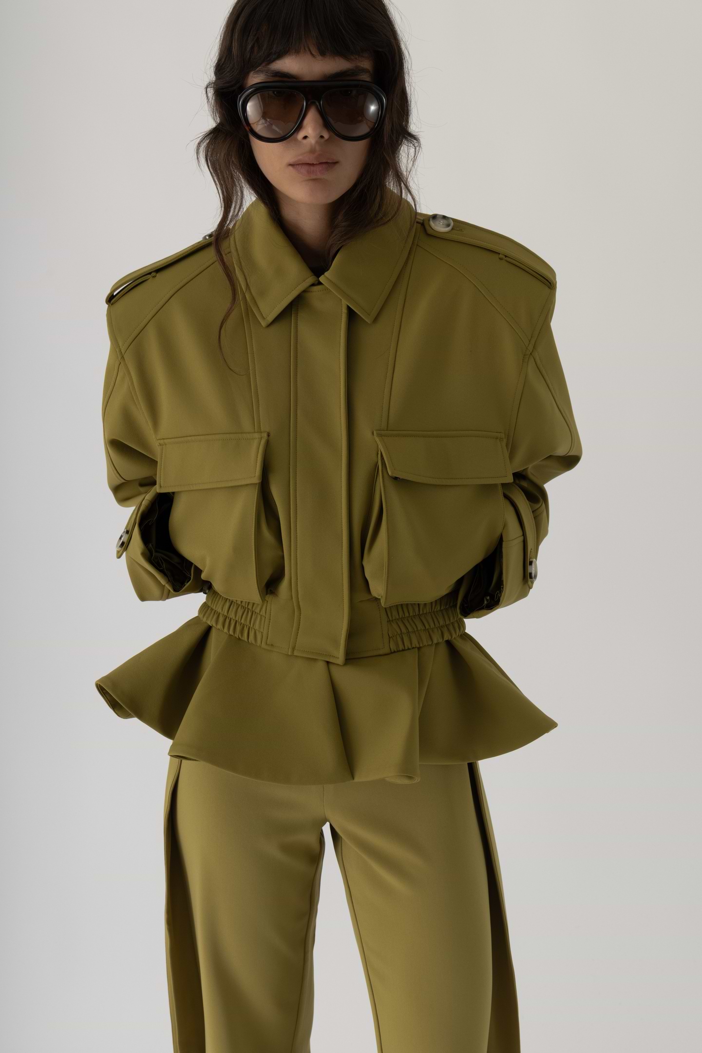 Cropped Frill Jacket