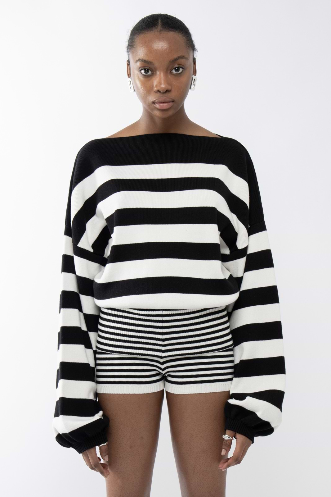 Striped Rib Shorts