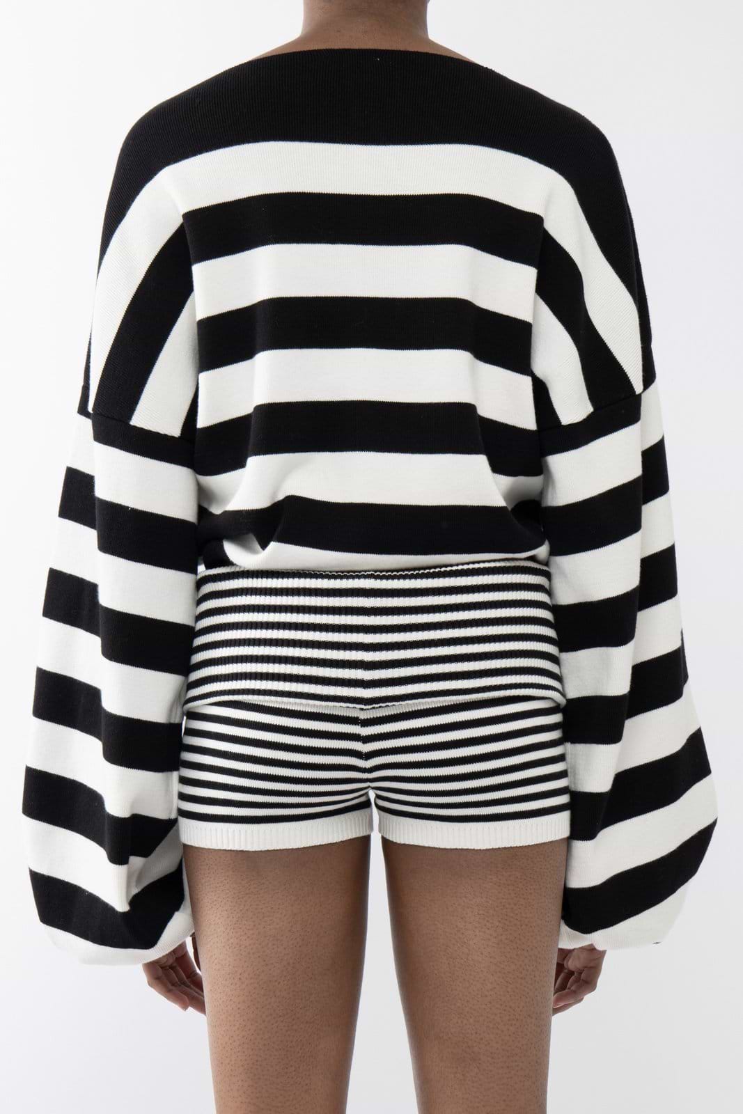 Striped Rib Shorts