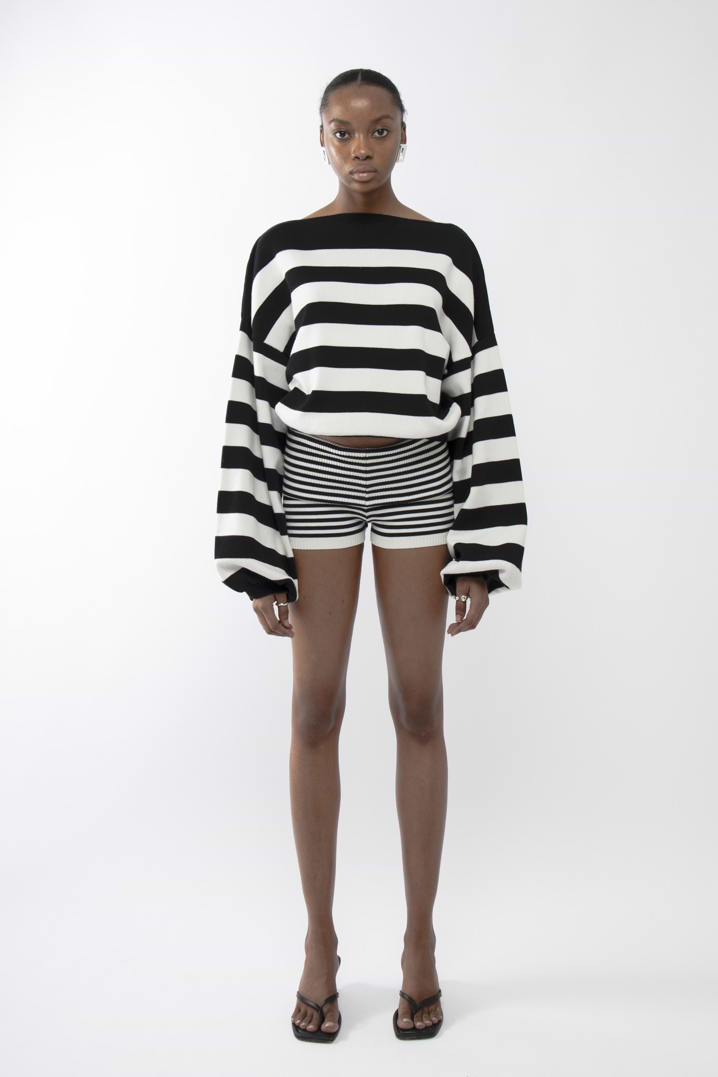 Striped Rib Shorts