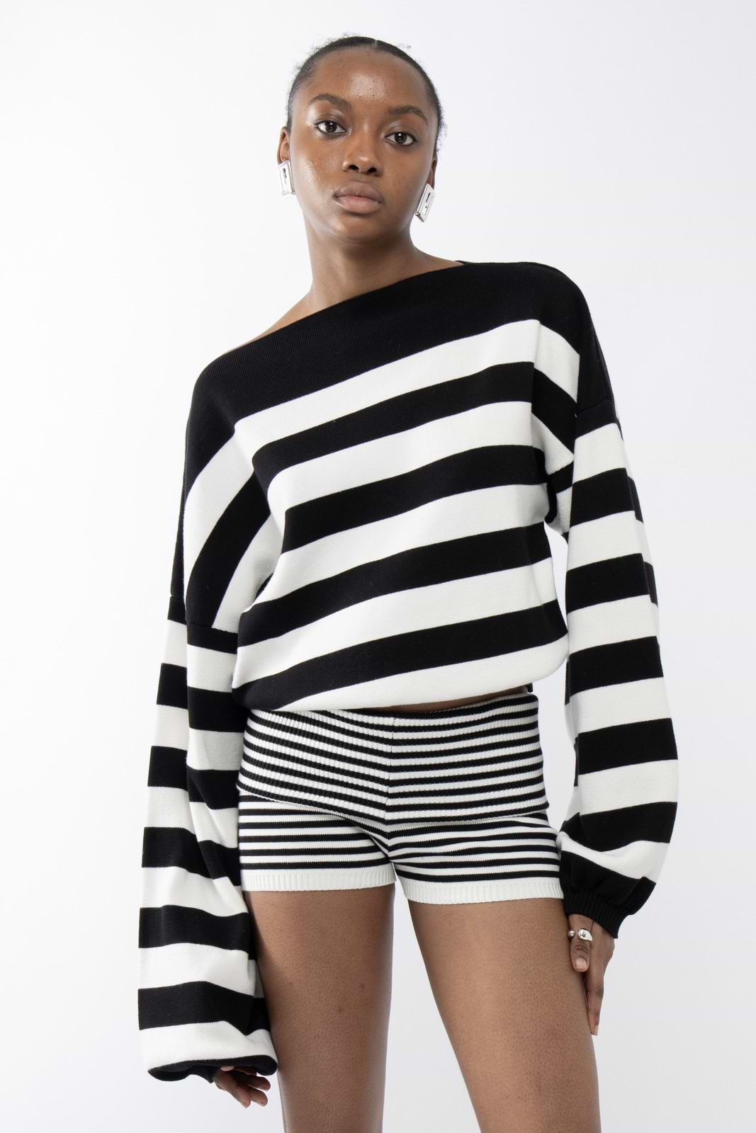 Striped Rib Shorts