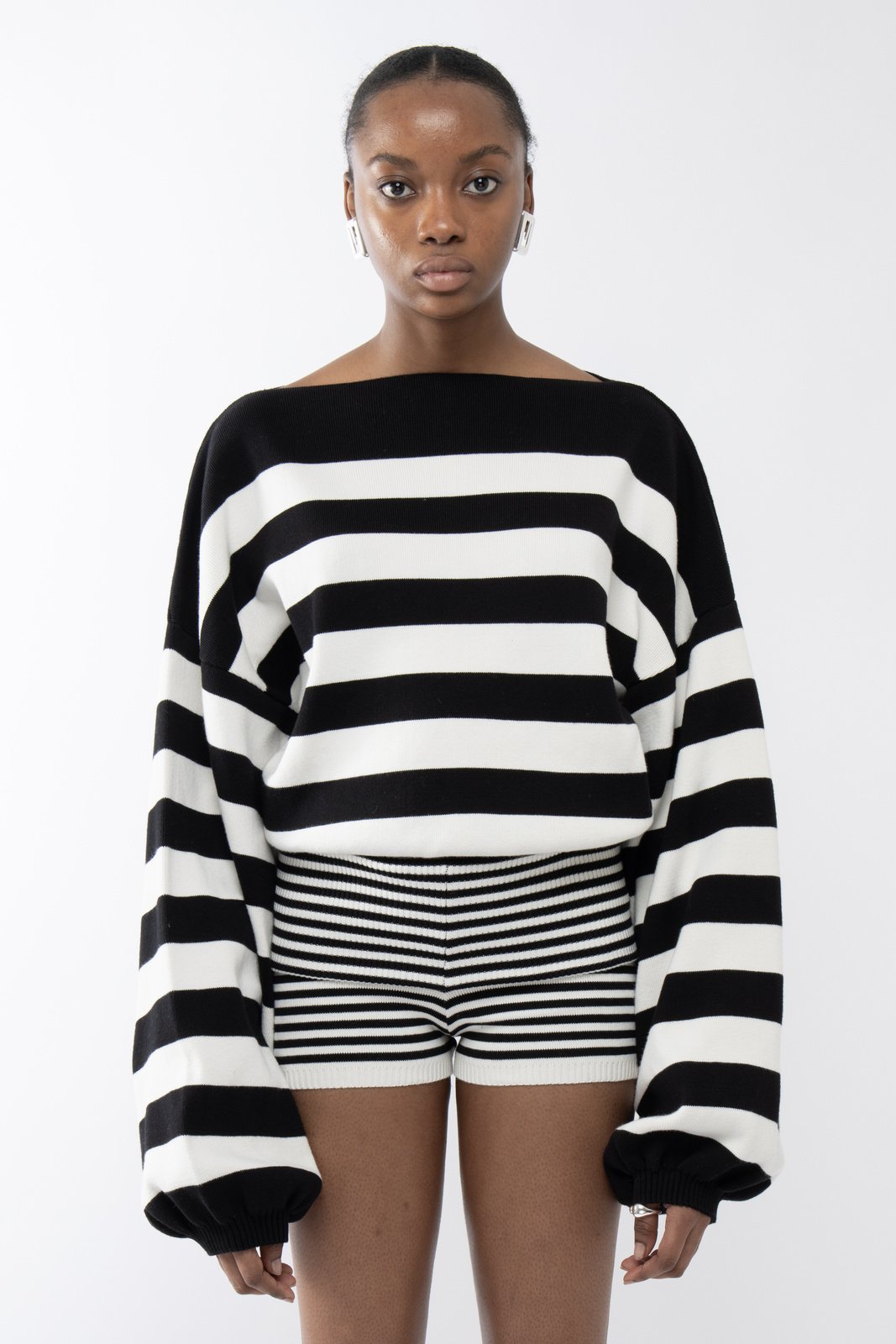 Striped Rib Sweater