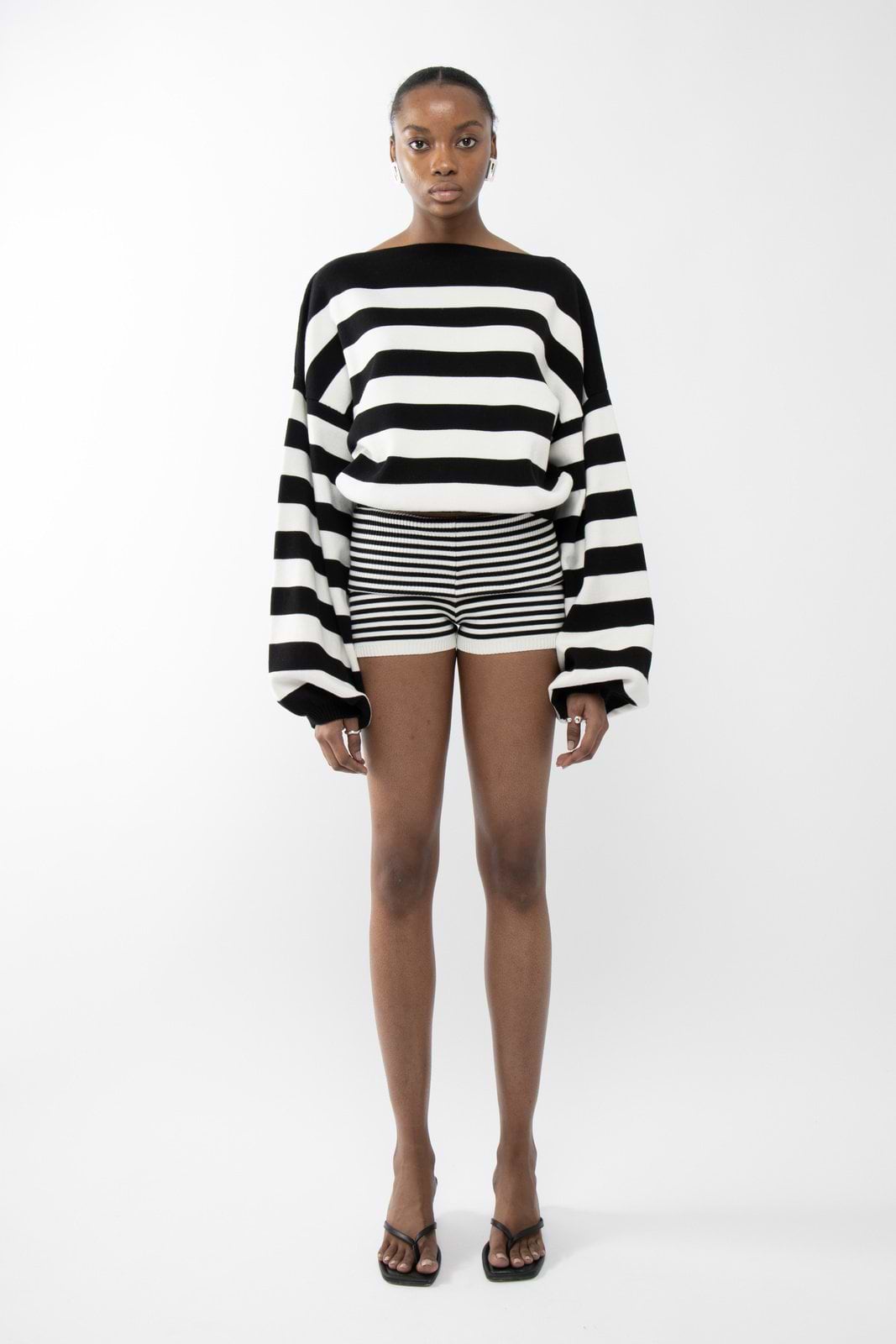 Striped Rib Sweater