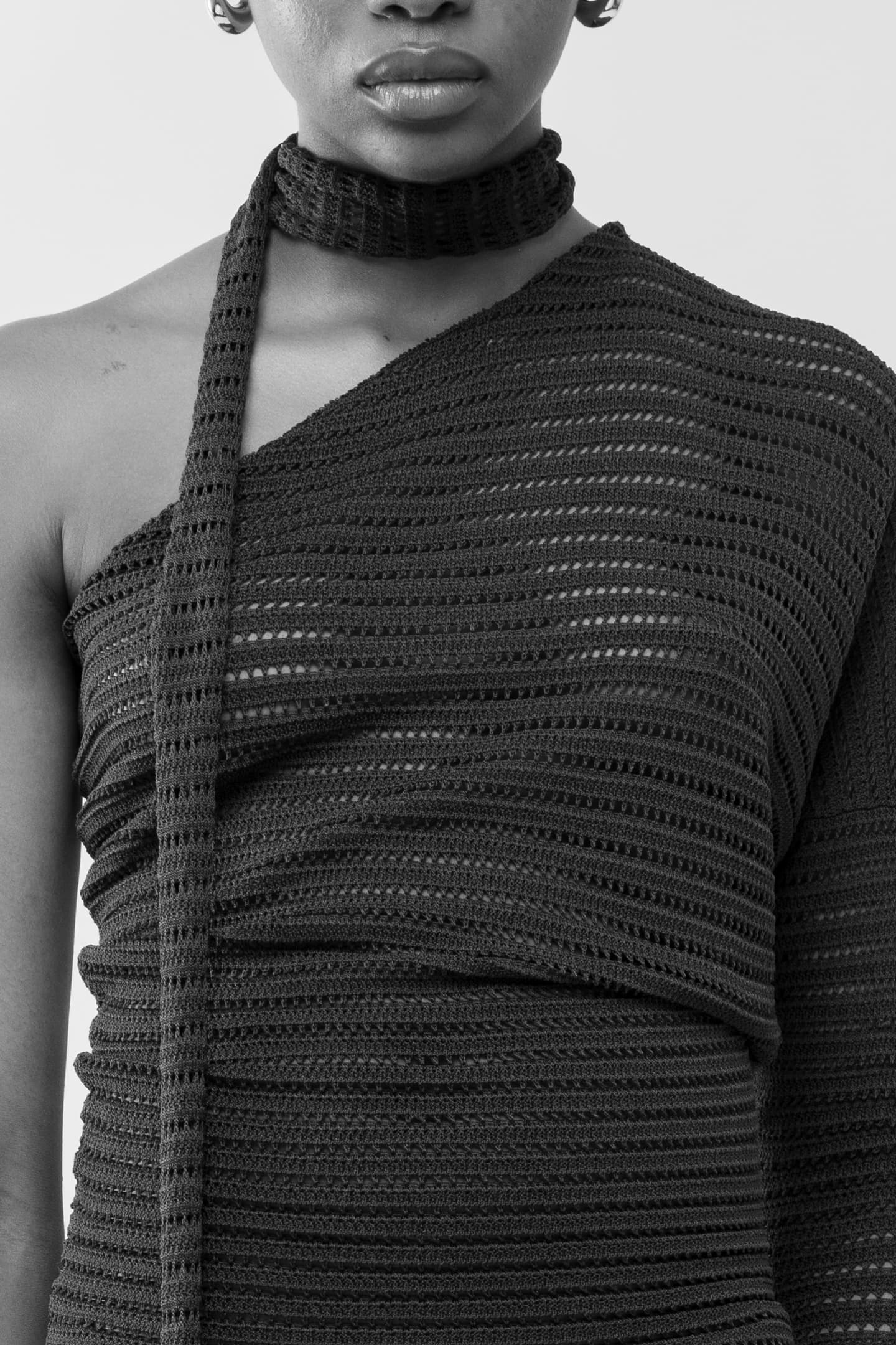 Asymmetric Knit Dress - Arakii
