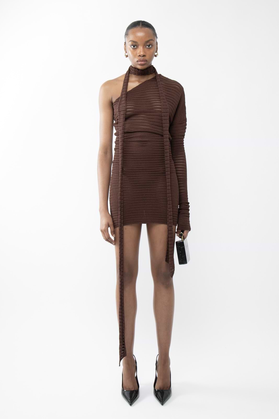 Asymmetric knit dress hotsell