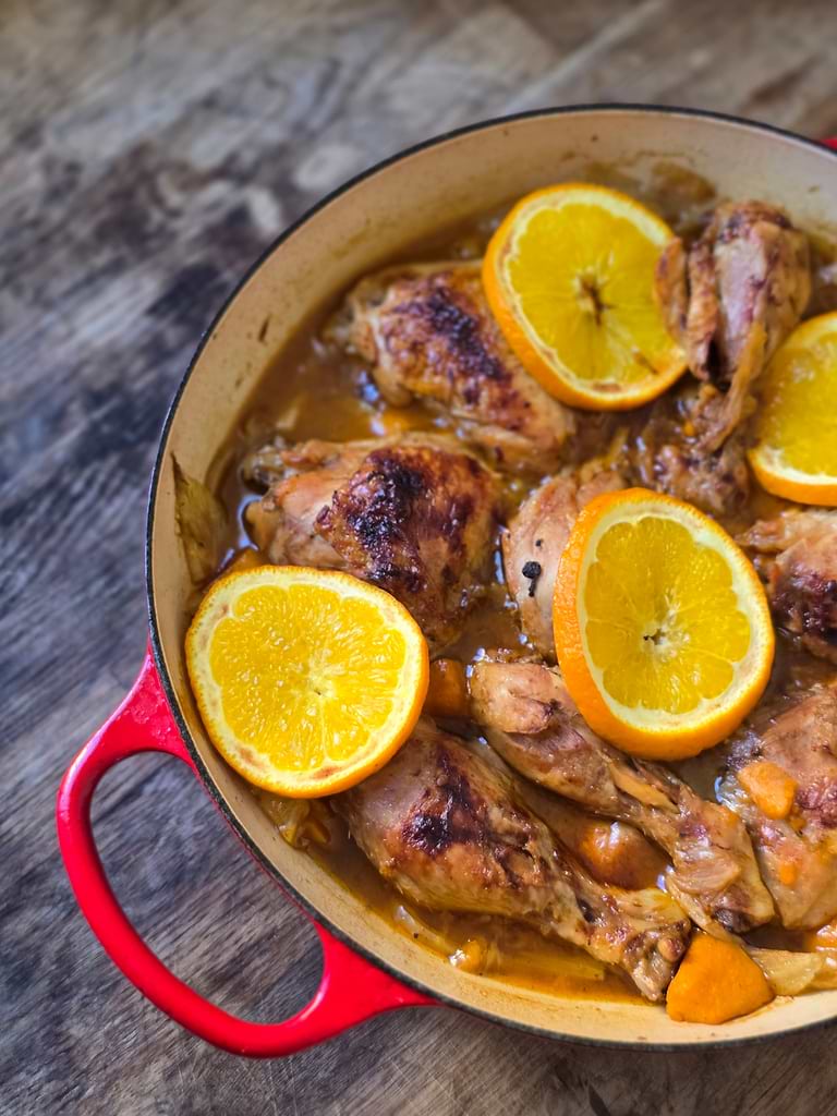 קדירת עוף בשומר ותפוזים