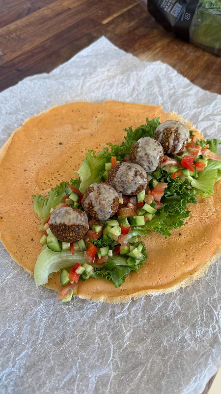 טורטיות קמח עדשים כתומות