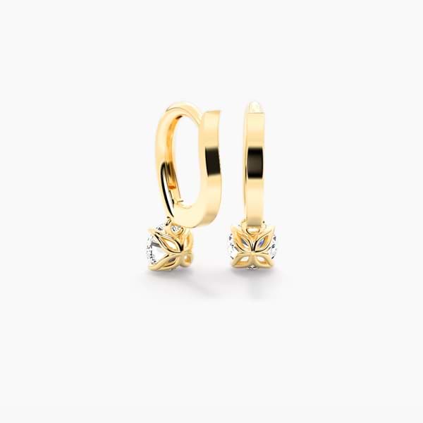 Diamond Drop Earrings In Gold & Platinum | Austen & Blake UK