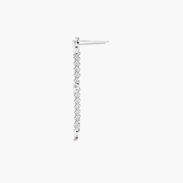 Diamond Drop Earrings In Gold & Platinum | Austen & Blake UK