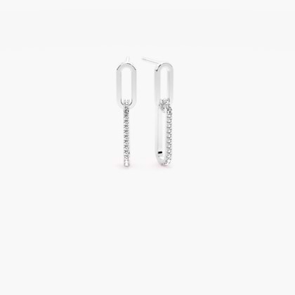 Diamond Drop Earrings In Gold & Platinum | Austen & Blake UK