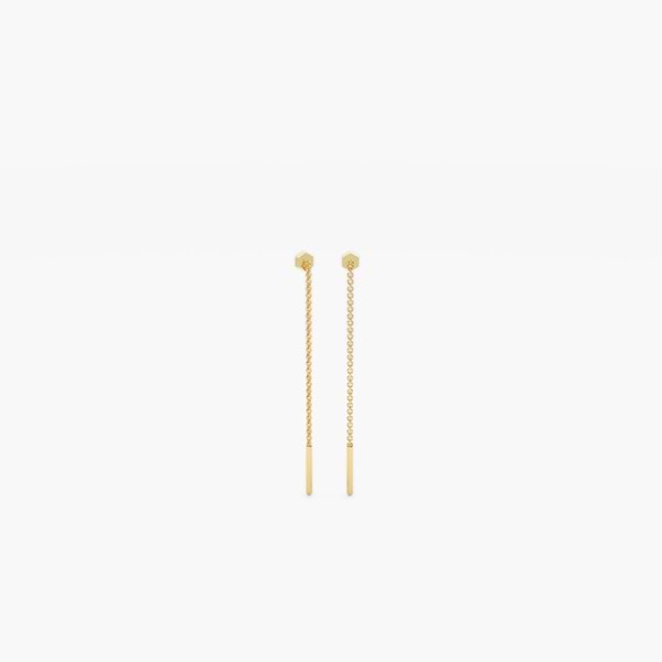 Diamond Drop Earrings In Gold & Platinum | Austen & Blake UK
