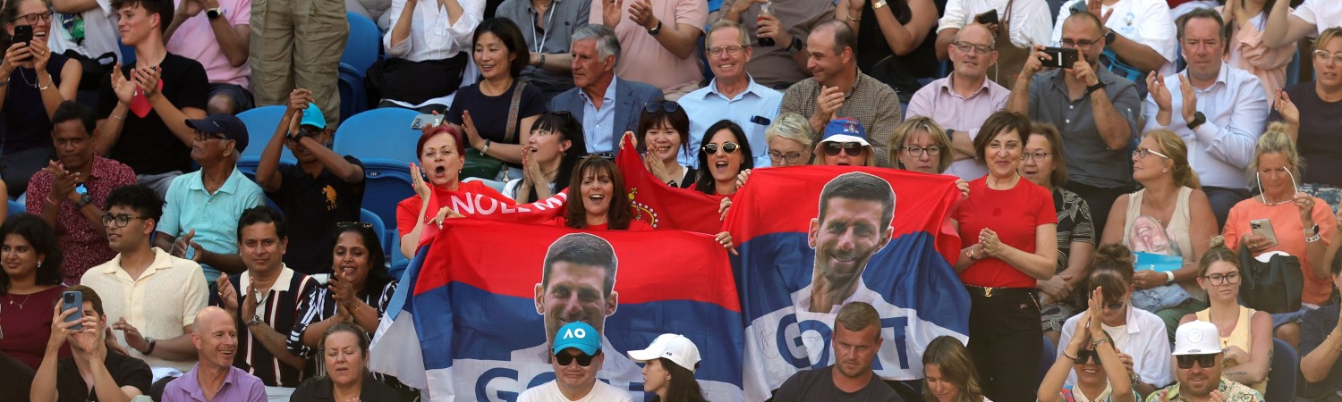 fans de Novak Djokovic del Open de Australia 2025