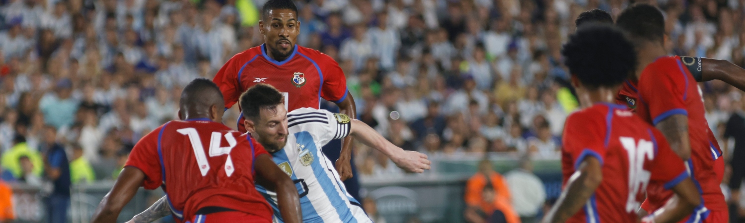 Equipo de Panamá en partido con argentina