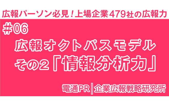 広報オクトパスモデル 

その2「情報分析力」