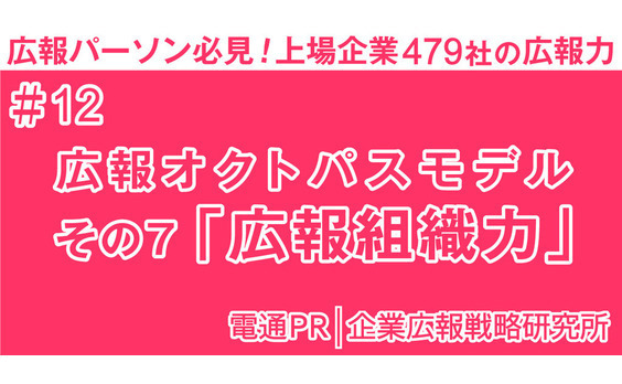 広報オクトパスモデル 

その8「広報組織力」