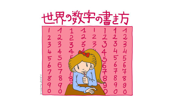 日本の学校では、
数字の書き方も個性より形だった。